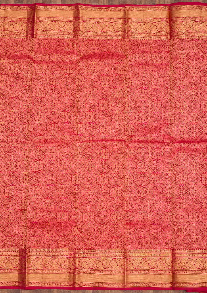 Maroon Zariwork Pure Silk Saree