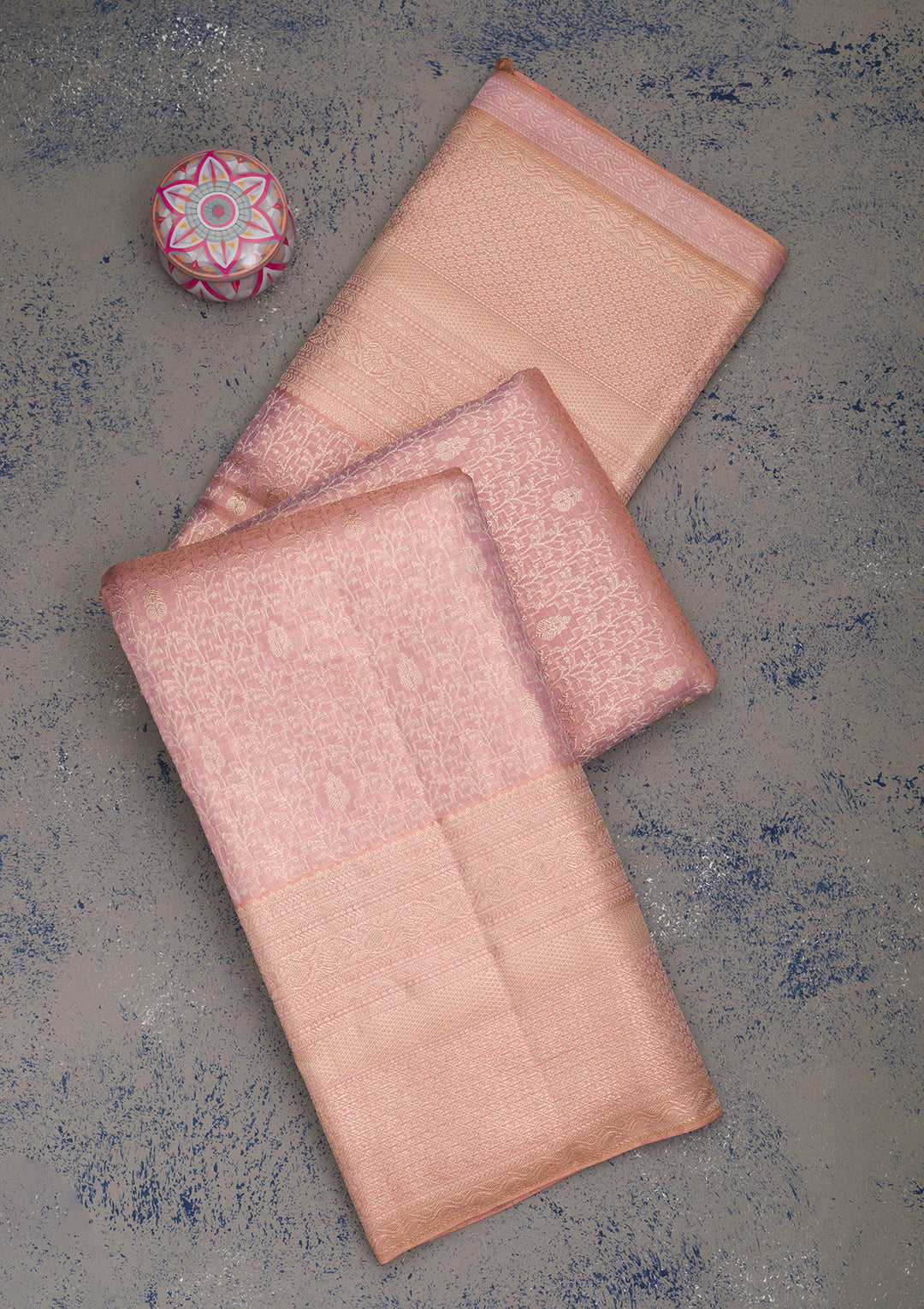 Mauve Zariwork Pure Silk Saree