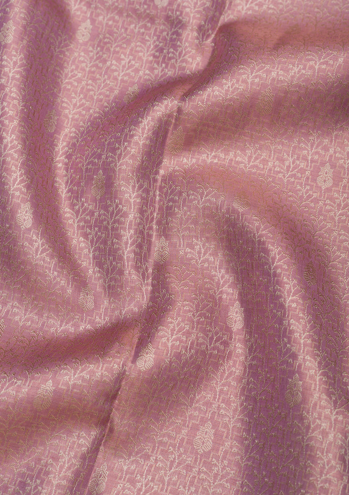 Mauve Zariwork Pure Silk Saree