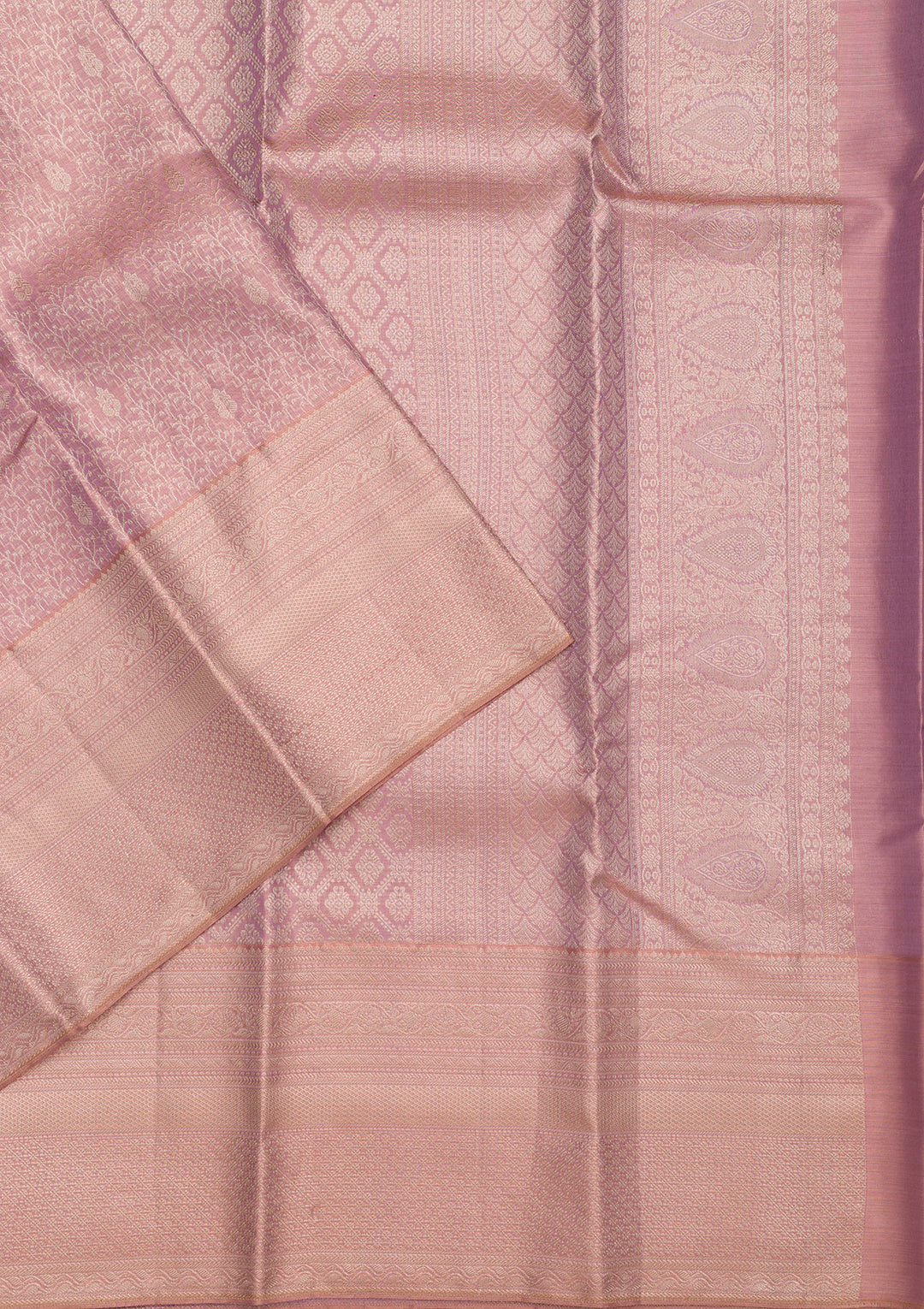 Mauve Zariwork Pure Silk Saree