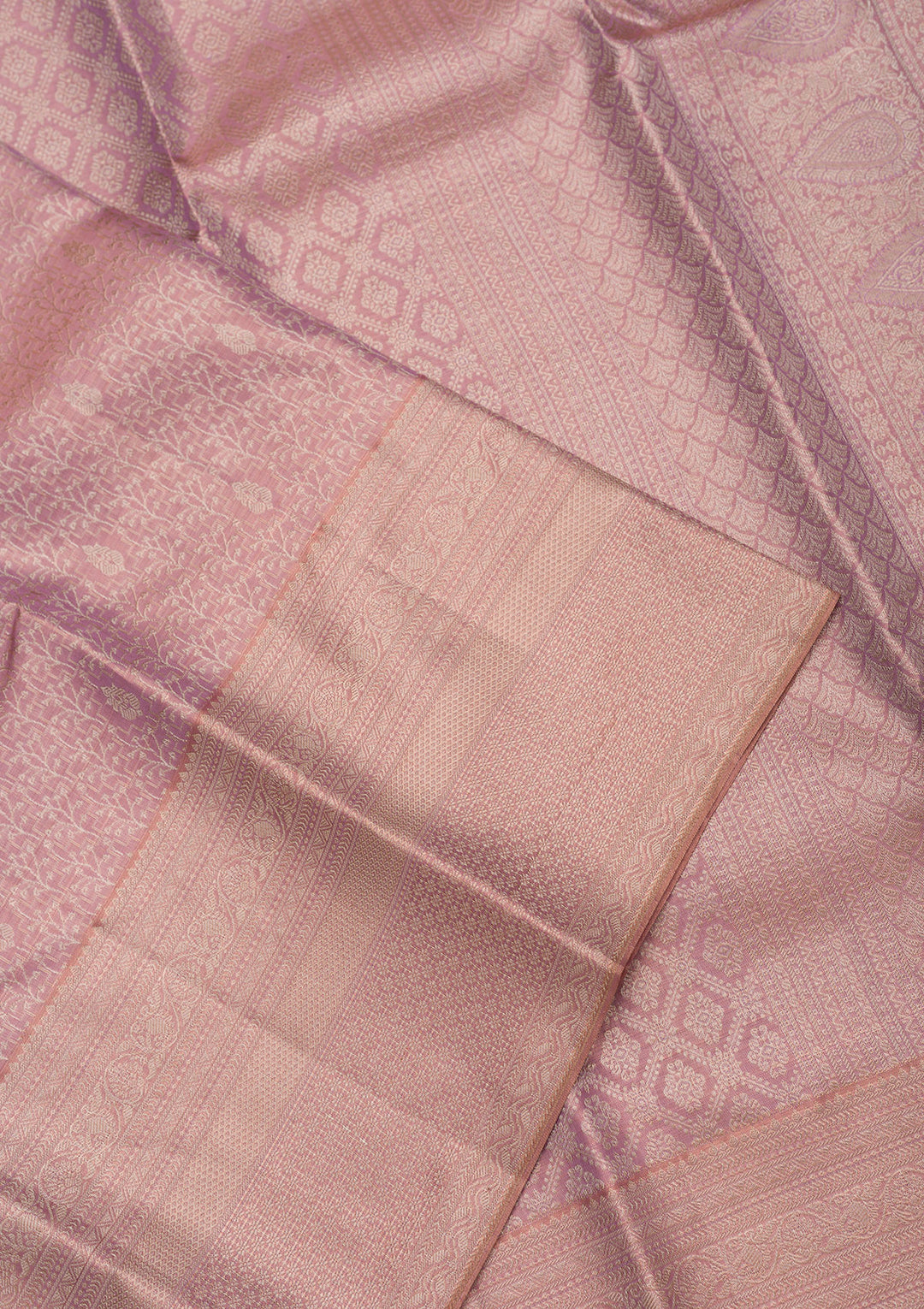 Mauve Zariwork Pure Silk Saree