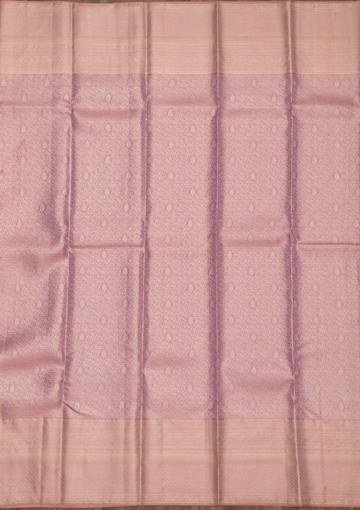 Mauve Zariwork Pure Silk Saree