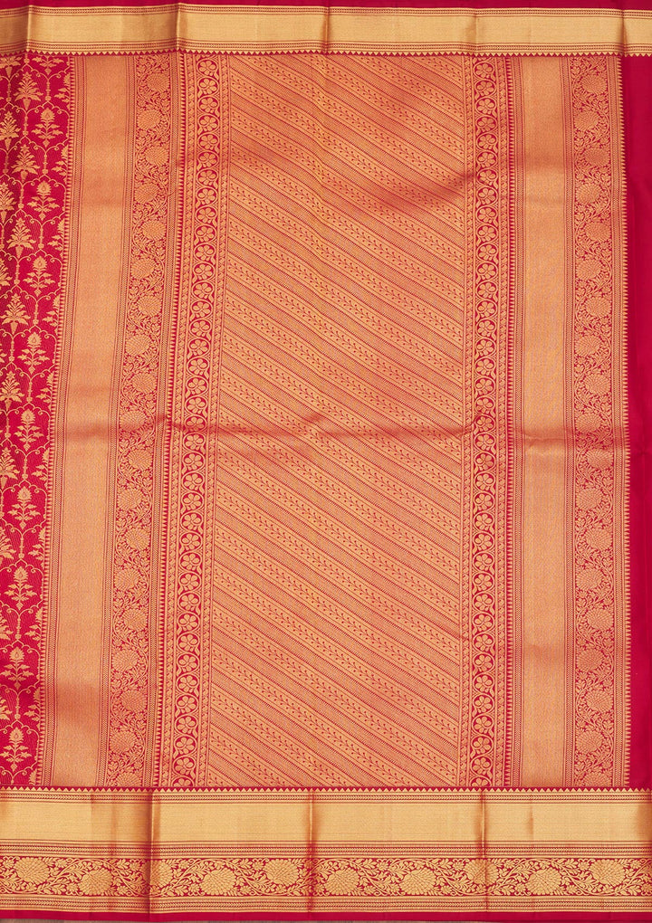 Maroon Zariwork Pure Silk Saree