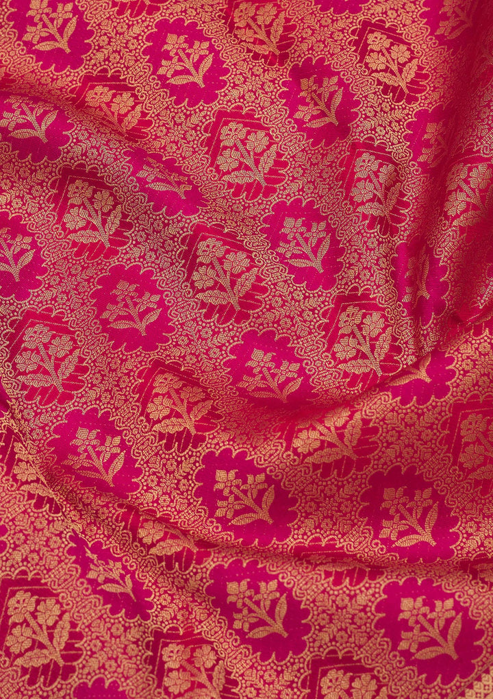 Maroon Zariwork Pure Silk Saree