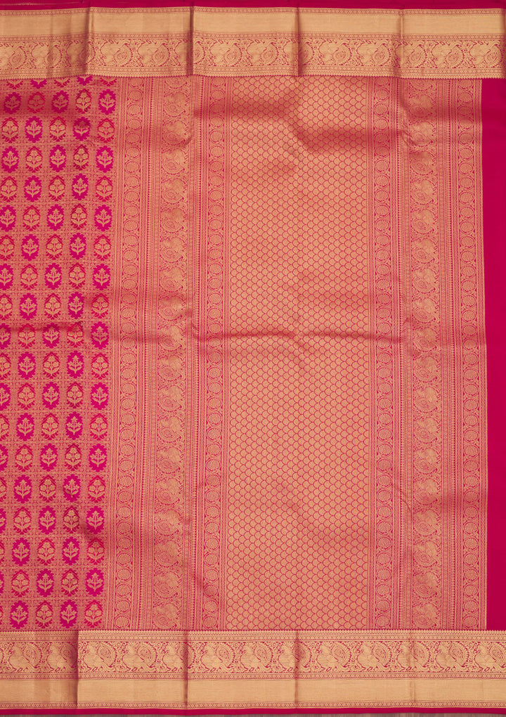 Maroon Zariwork Pure Silk Saree