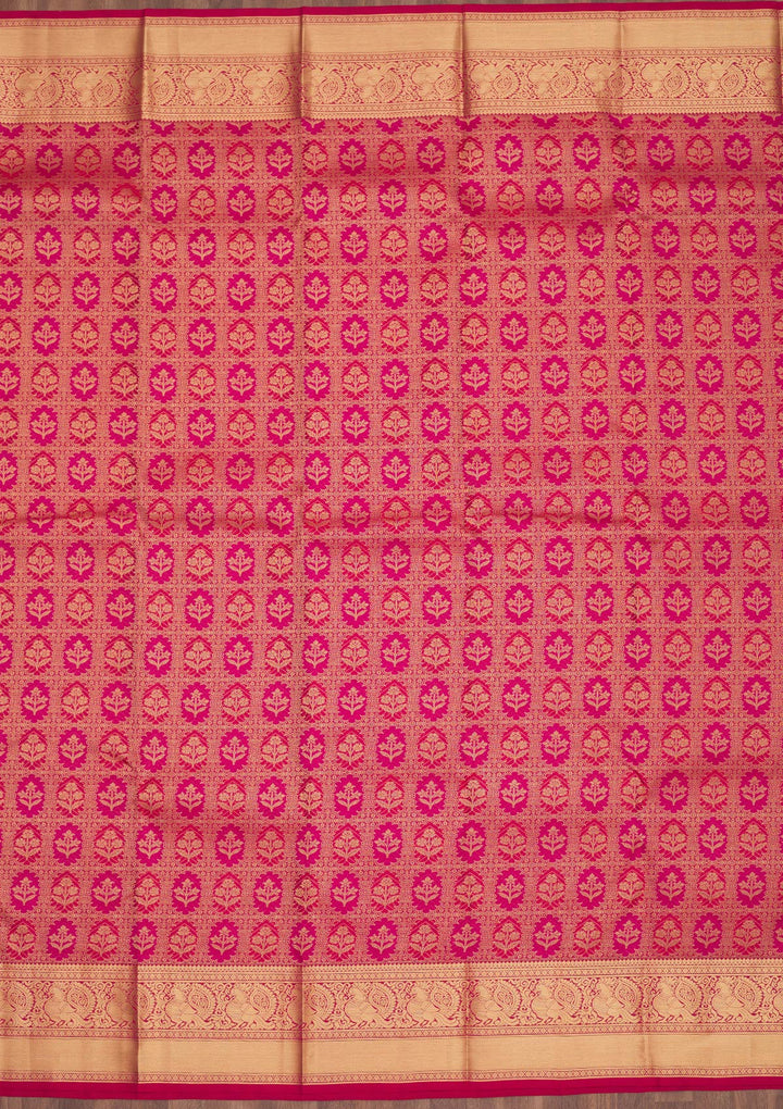 Maroon Zariwork Pure Silk Saree