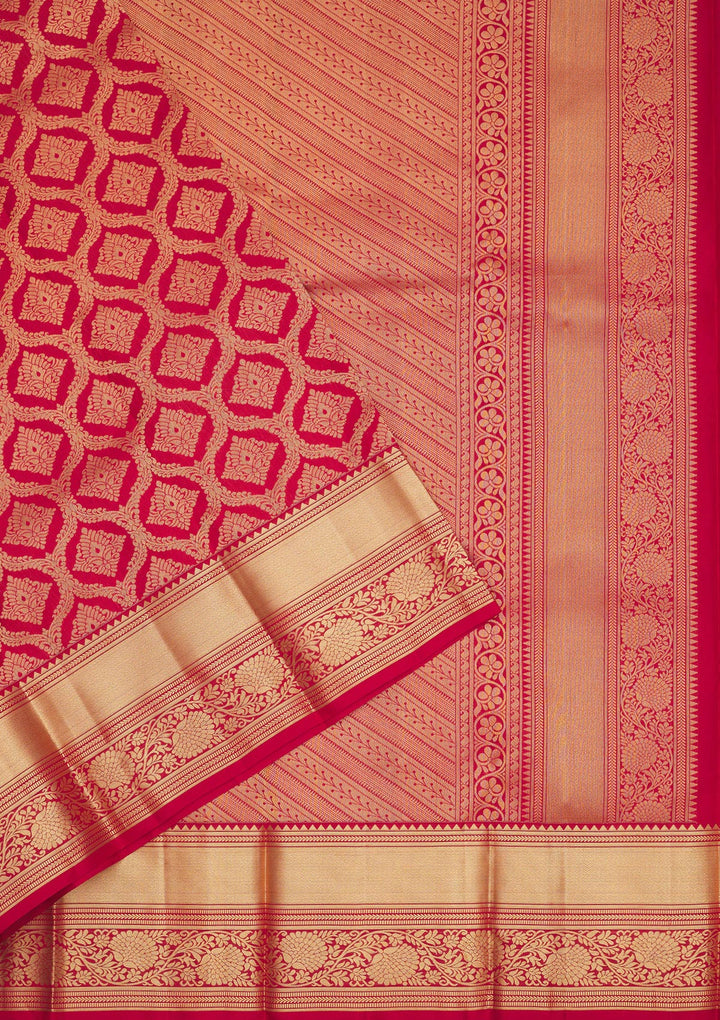 Maroon Zariwork Pure Silk Saree