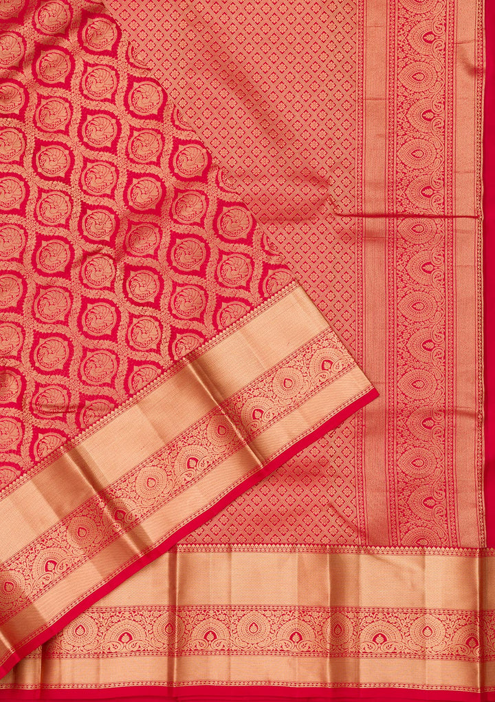Maroon Zariwork Pure Silk Saree