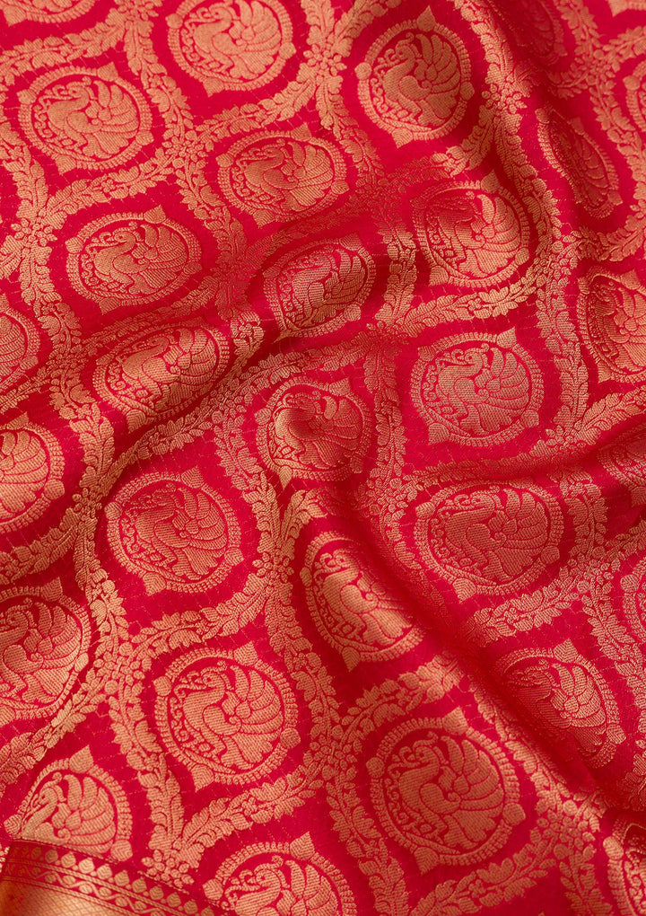 Maroon Zariwork Pure Silk Saree