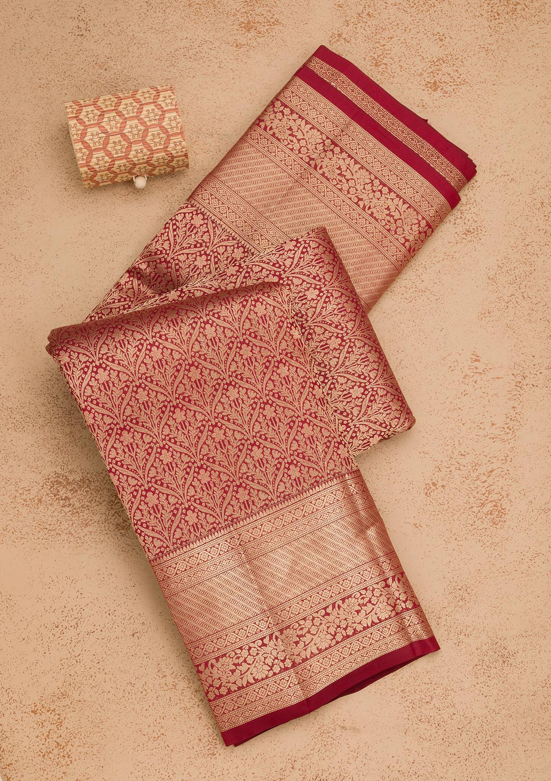 Maroon Zariwork Pure Silk Saree