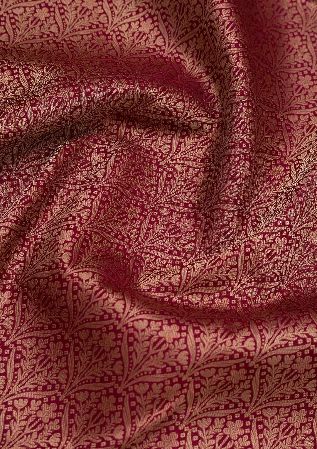 Maroon Zariwork Pure Silk Saree
