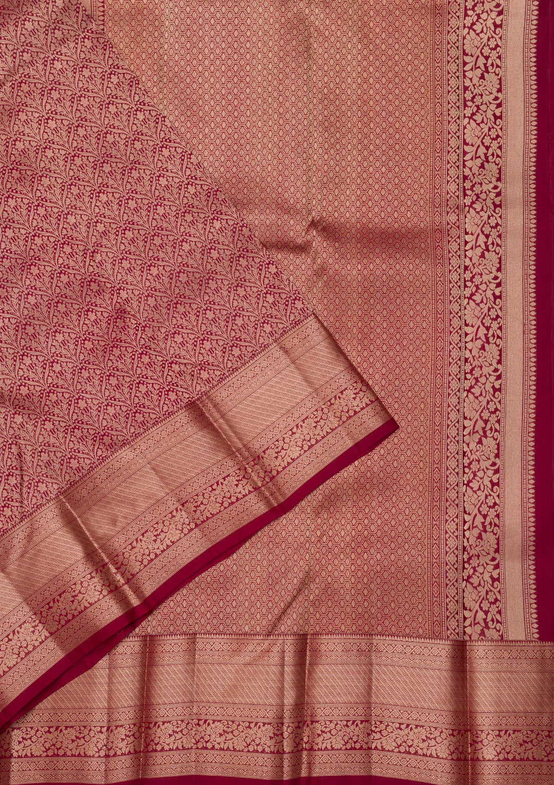 Maroon Zariwork Pure Silk Saree