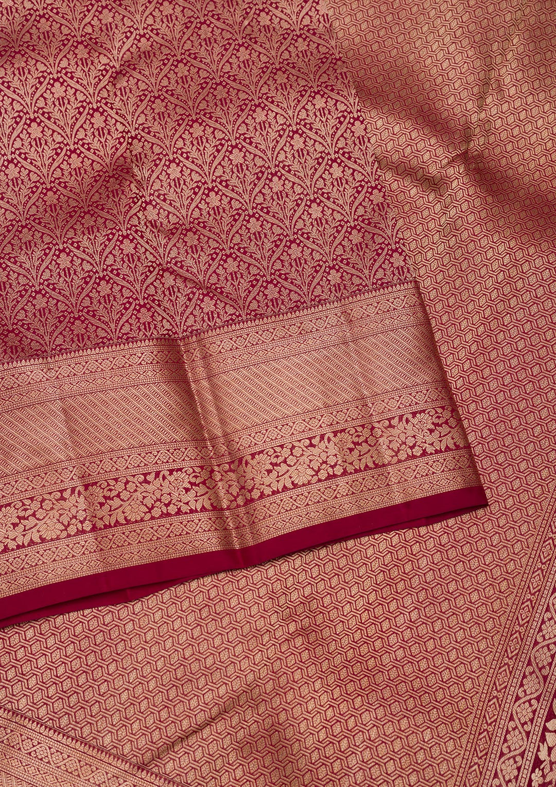 Maroon Zariwork Pure Silk Saree