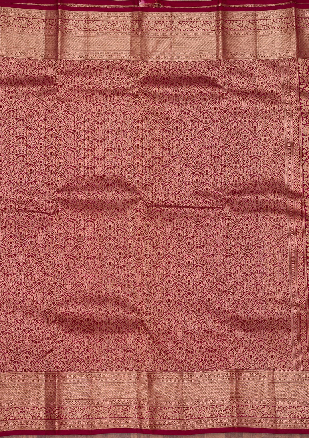 Maroon Zariwork Pure Silk Saree