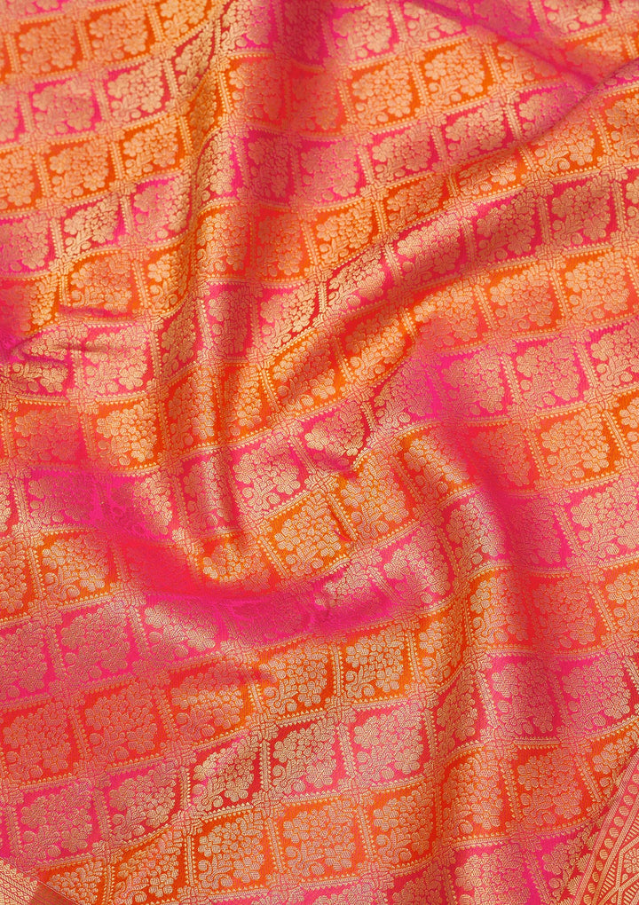 Maroon Zariwork Pure Silk Saree