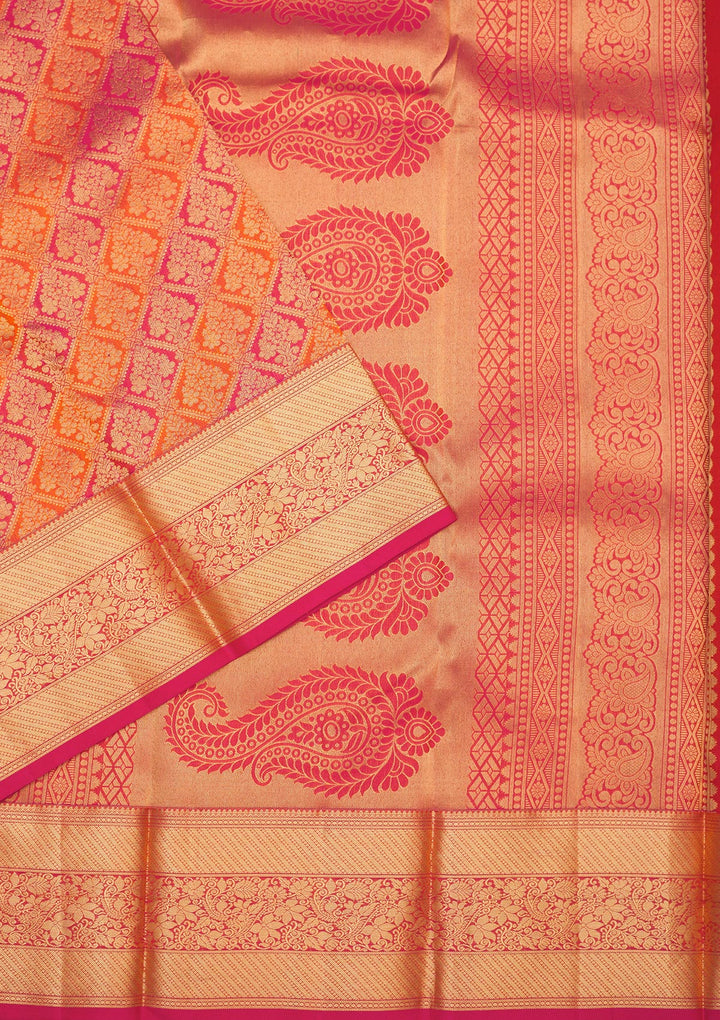 Maroon Zariwork Pure Silk Saree