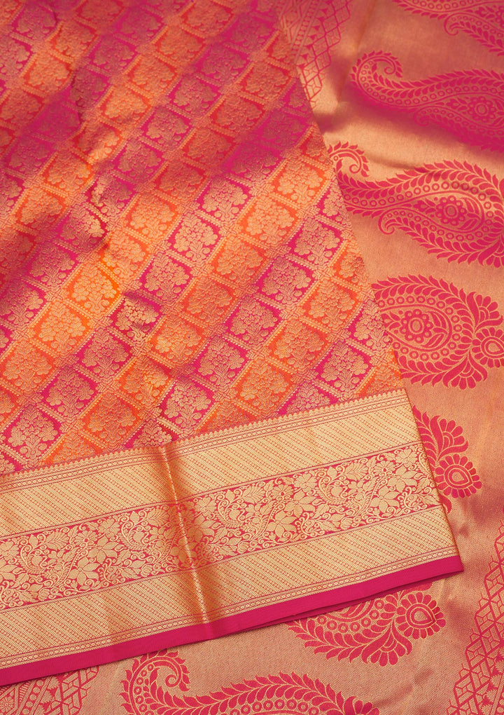 Maroon Zariwork Pure Silk Saree