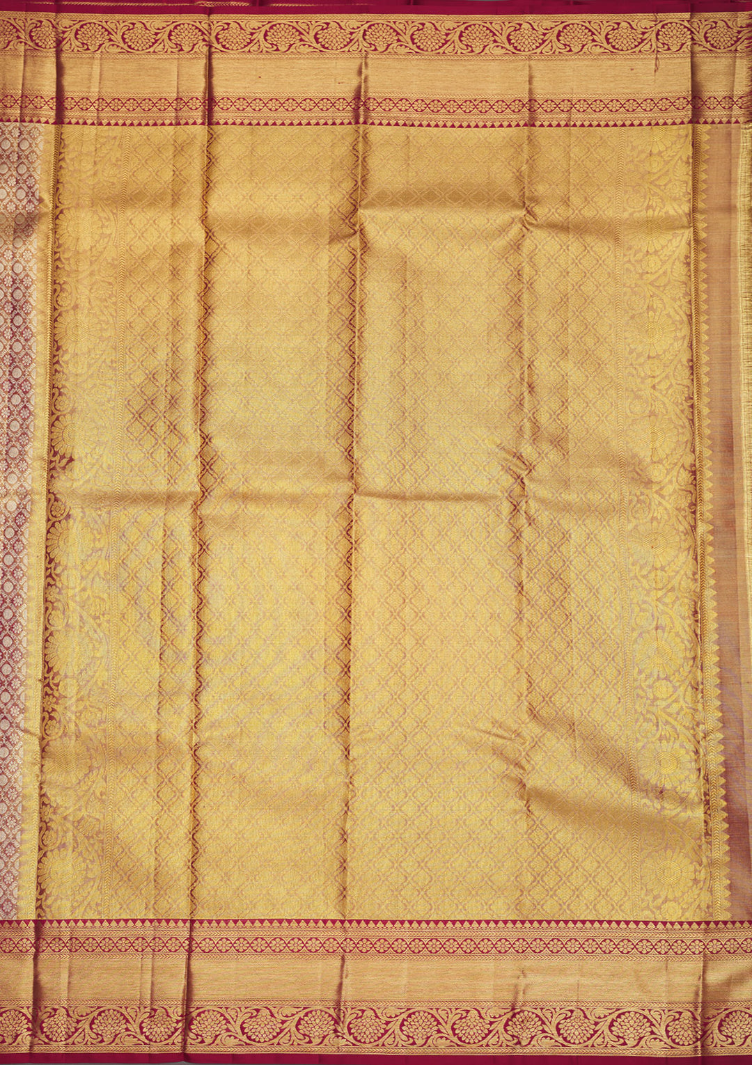 Maroon Zariwork Pure Silk Saree