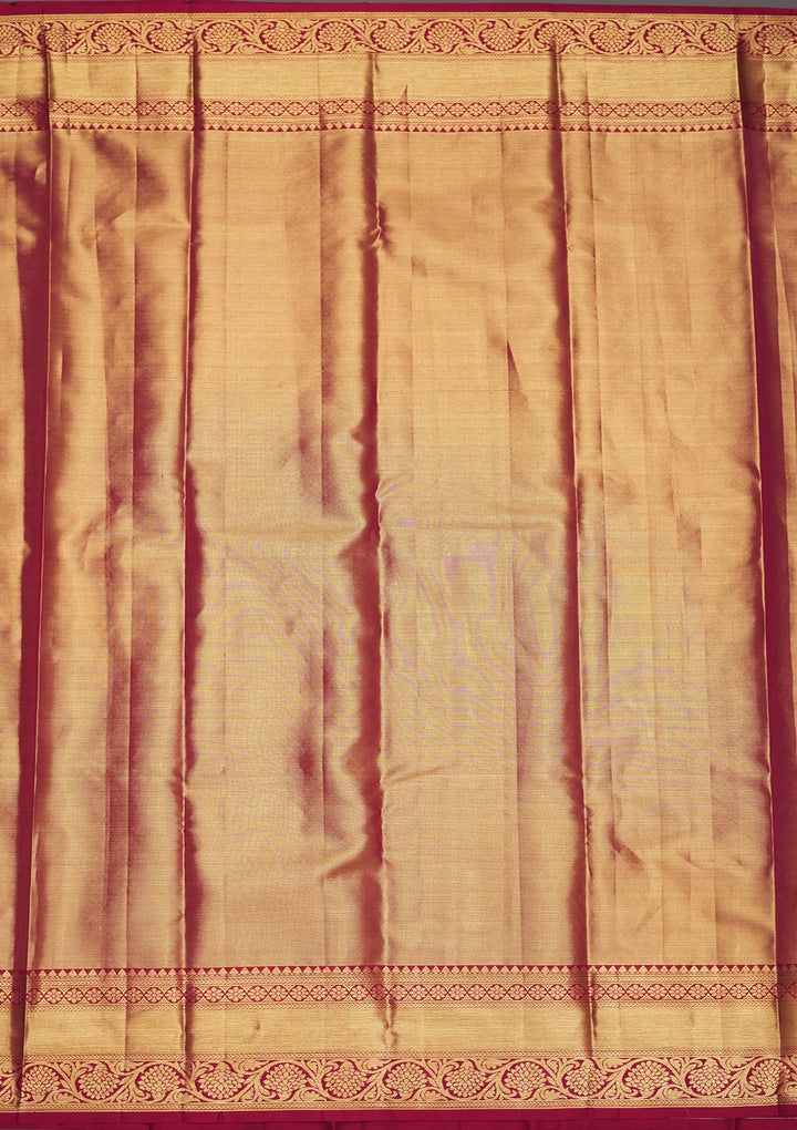 Maroon Zariwork Pure Silk Saree