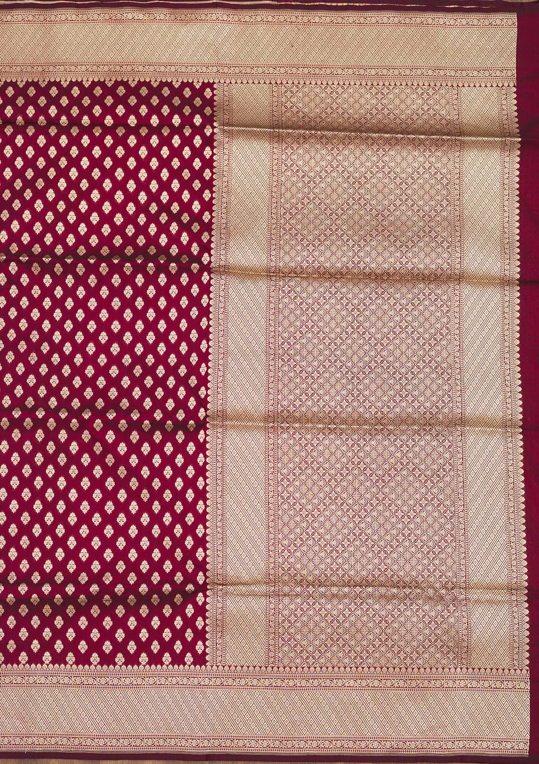 Maroon Zariwork Pure Silk Saree