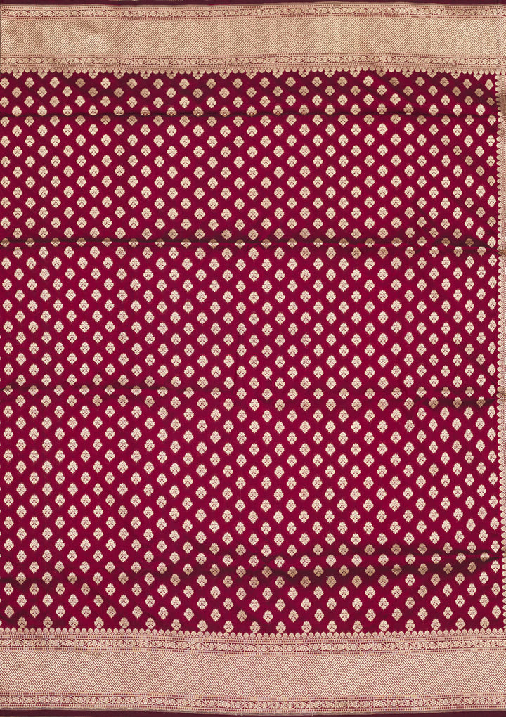 Maroon Zariwork Pure Silk Saree