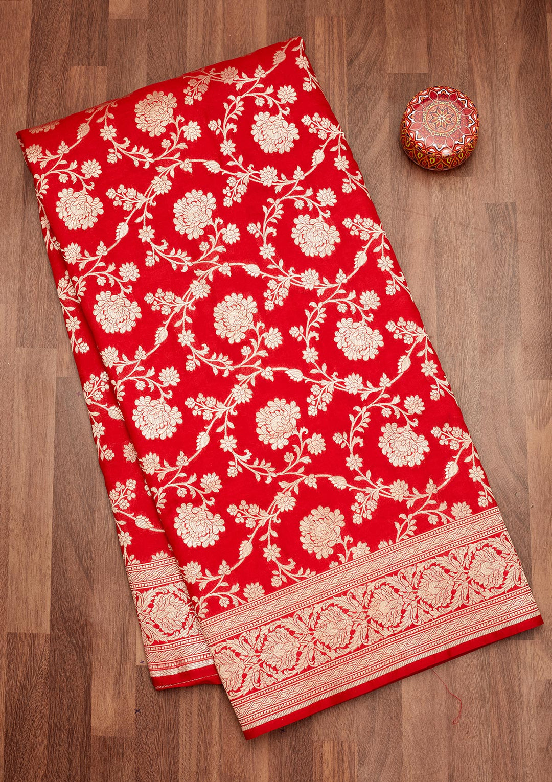 Maroon Zariwork Pure Silk Saree