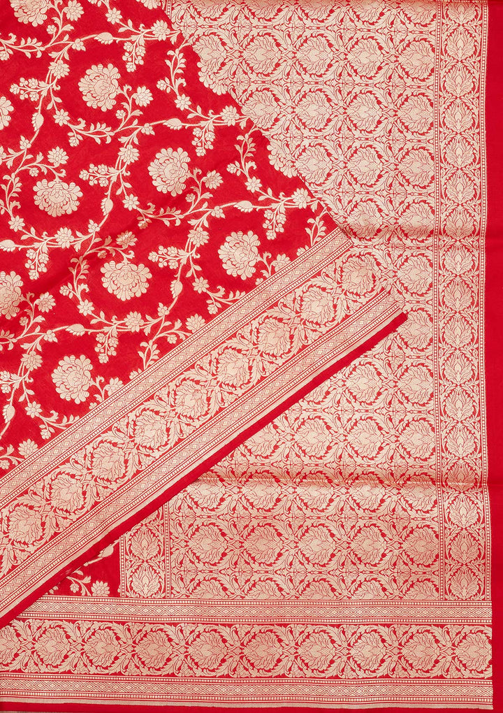 Maroon Zariwork Pure Silk Saree