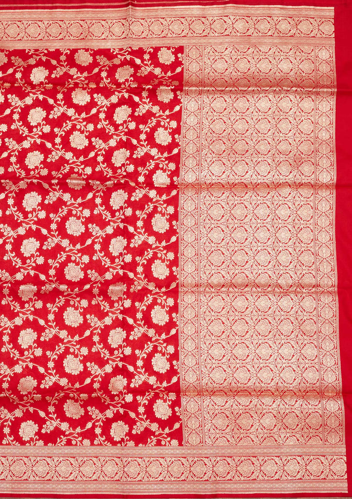 Maroon Zariwork Pure Silk Saree
