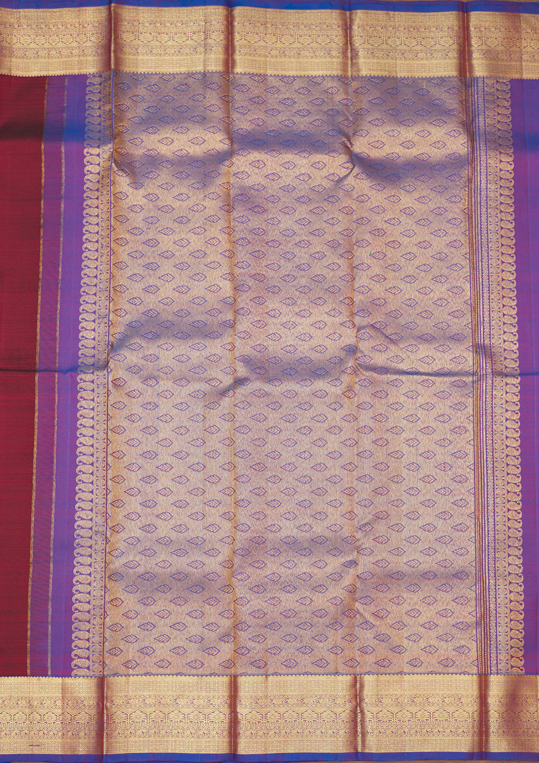 Maroon Zariwork Pure Silk Saree