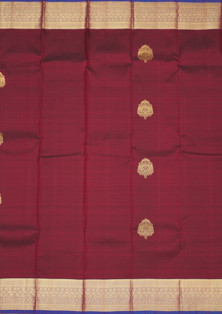Maroon Zariwork Pure Silk Saree