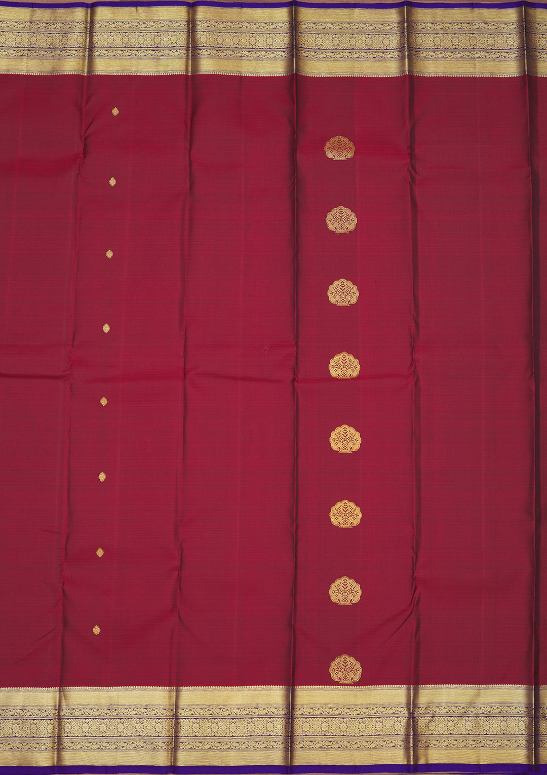 Maroon Zariwork Pure Silk Saree