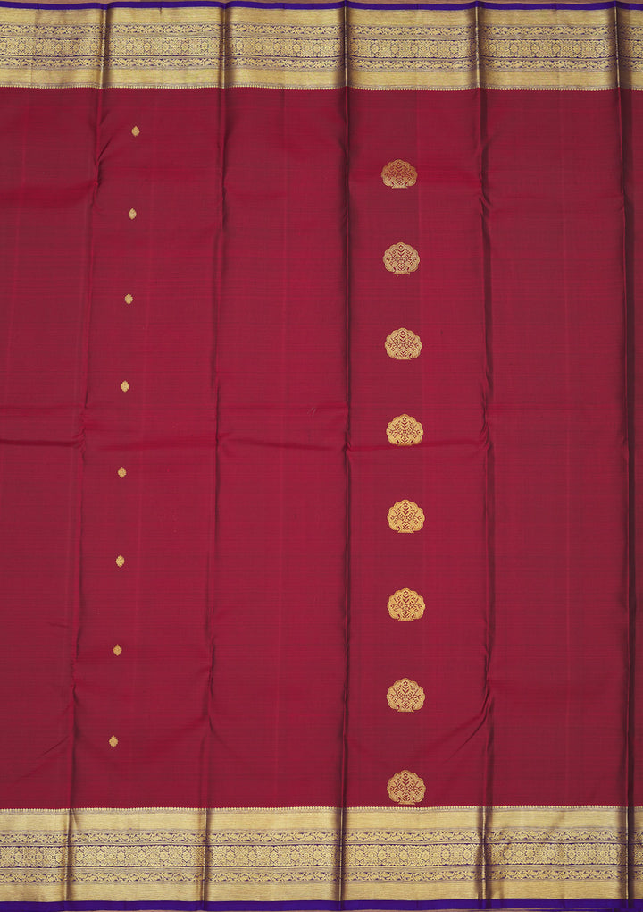 Maroon Zariwork Pure Silk Saree