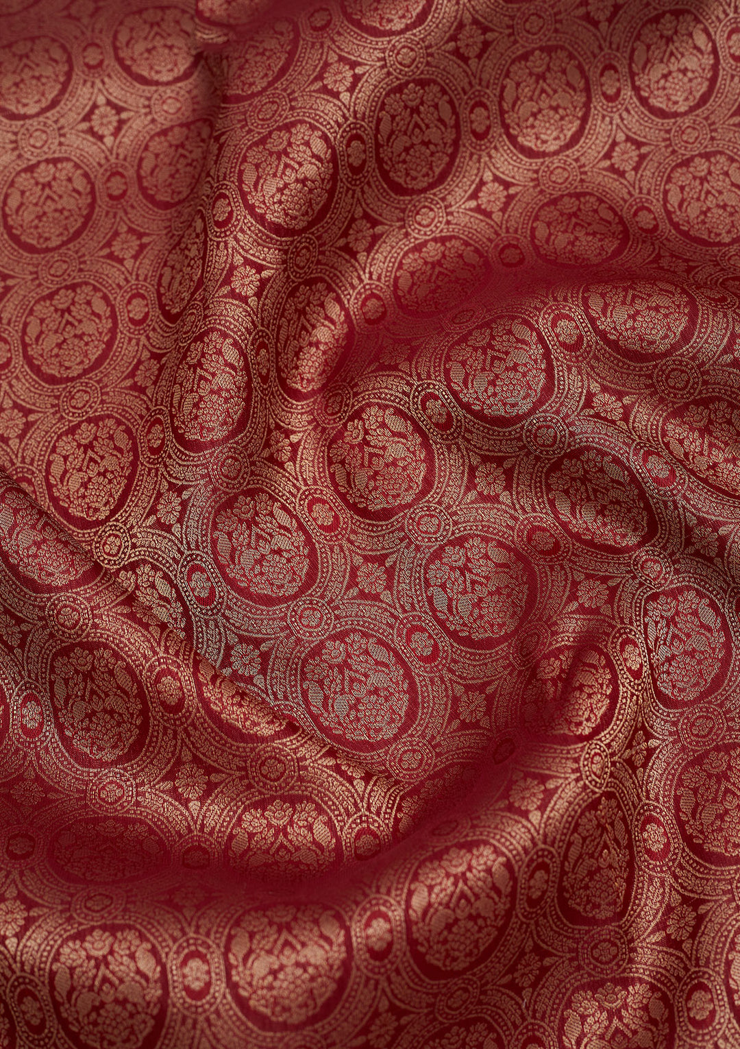 Maroon Zariwork Pure Silk Saree