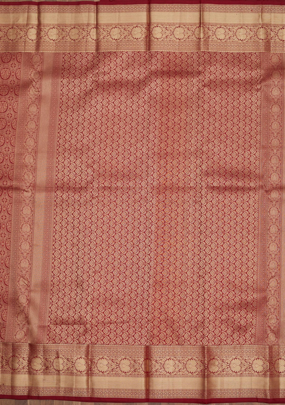 Maroon Zariwork Pure Silk Saree