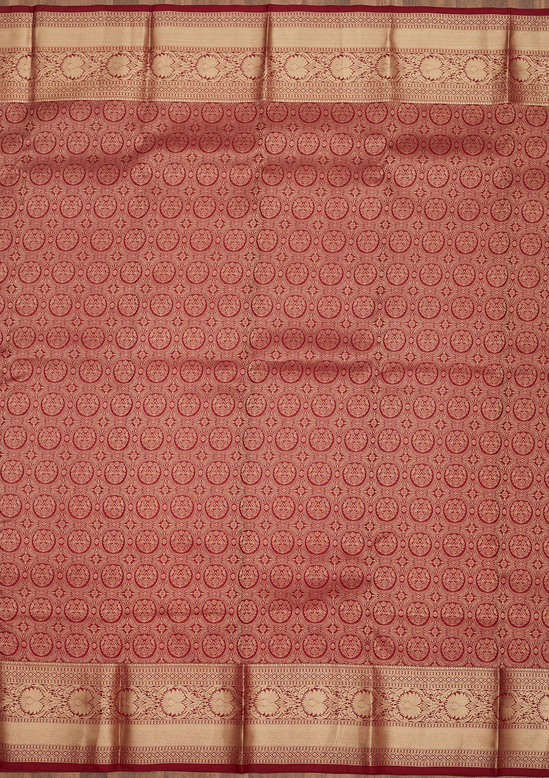Maroon Zariwork Pure Silk Saree