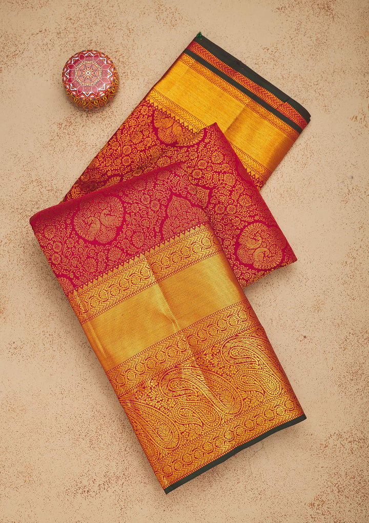 Maroon Zariwork Pure Silk Saree