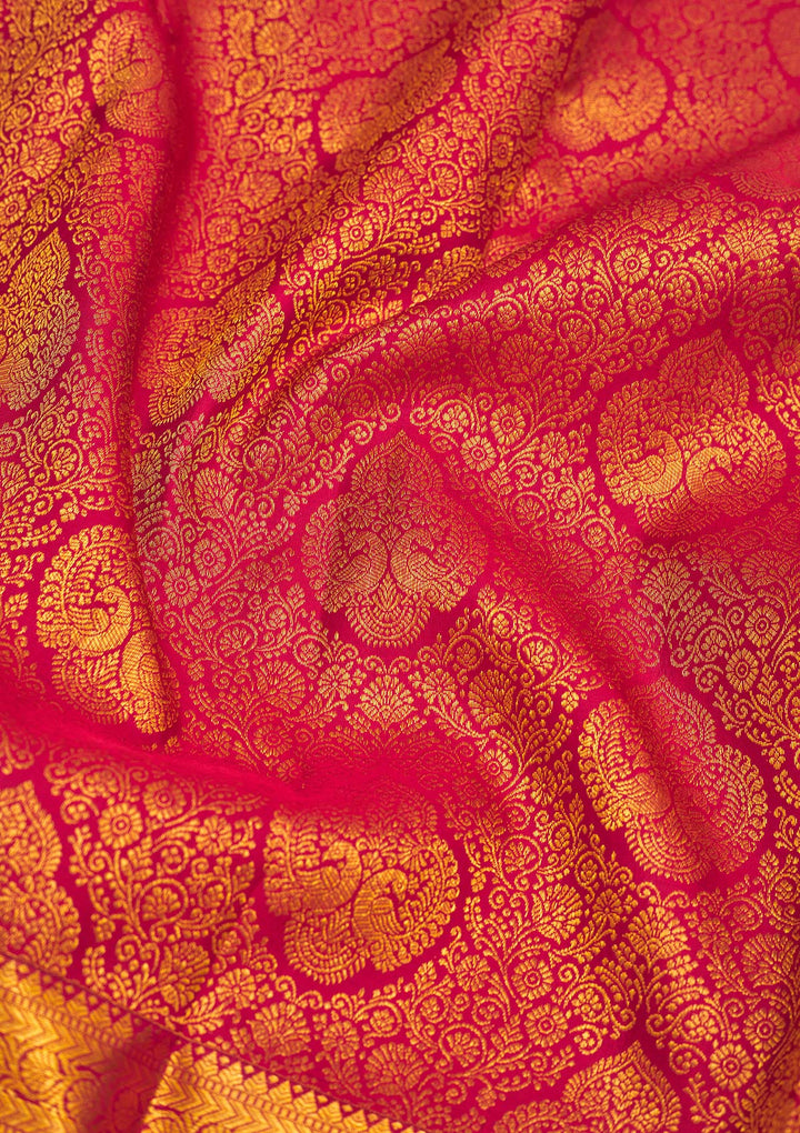 Maroon Zariwork Pure Silk Saree
