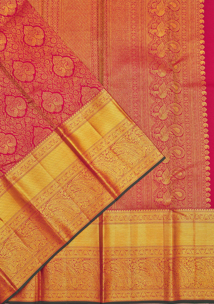 Maroon Zariwork Pure Silk Saree