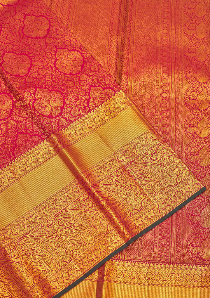 Maroon Zariwork Pure Silk Saree