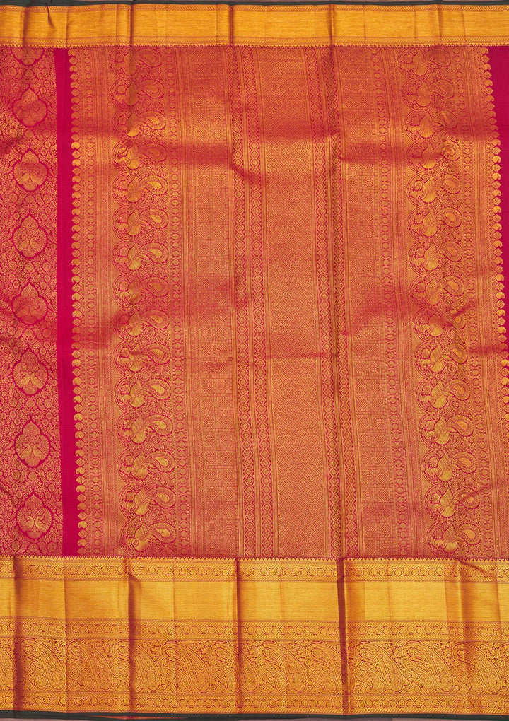 Maroon Zariwork Pure Silk Saree