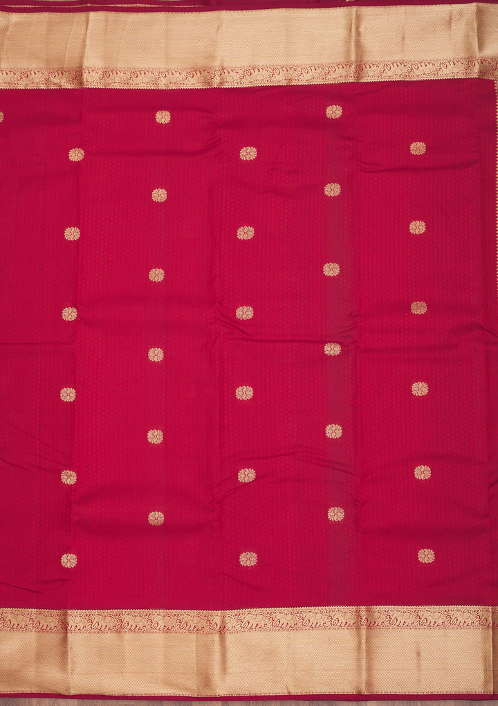Maroon Zariwork Pure Silk Saree