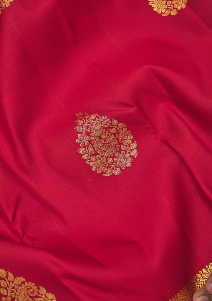 Maroon Zariwork Pure Silk Saree