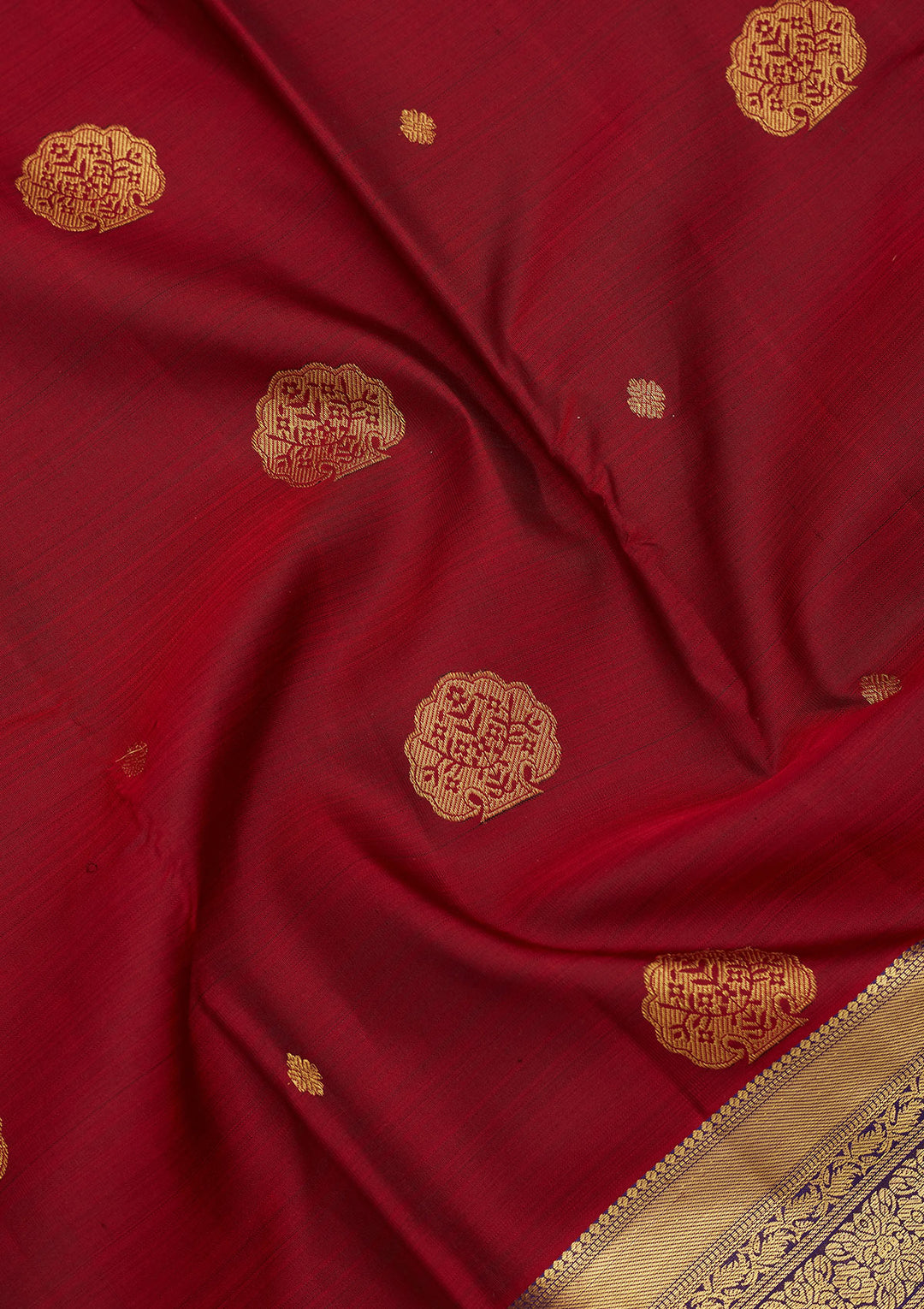 Maroon Zariwork Pure Silk Saree