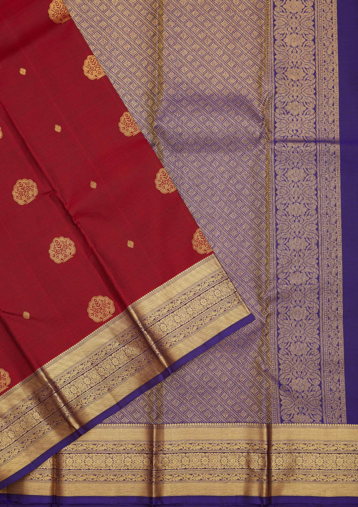 Maroon Zariwork Pure Silk Saree
