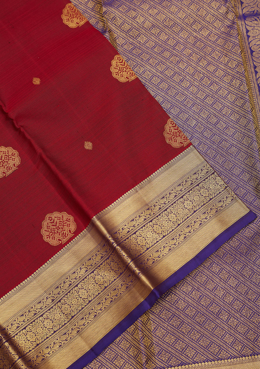 Maroon Zariwork Pure Silk Saree