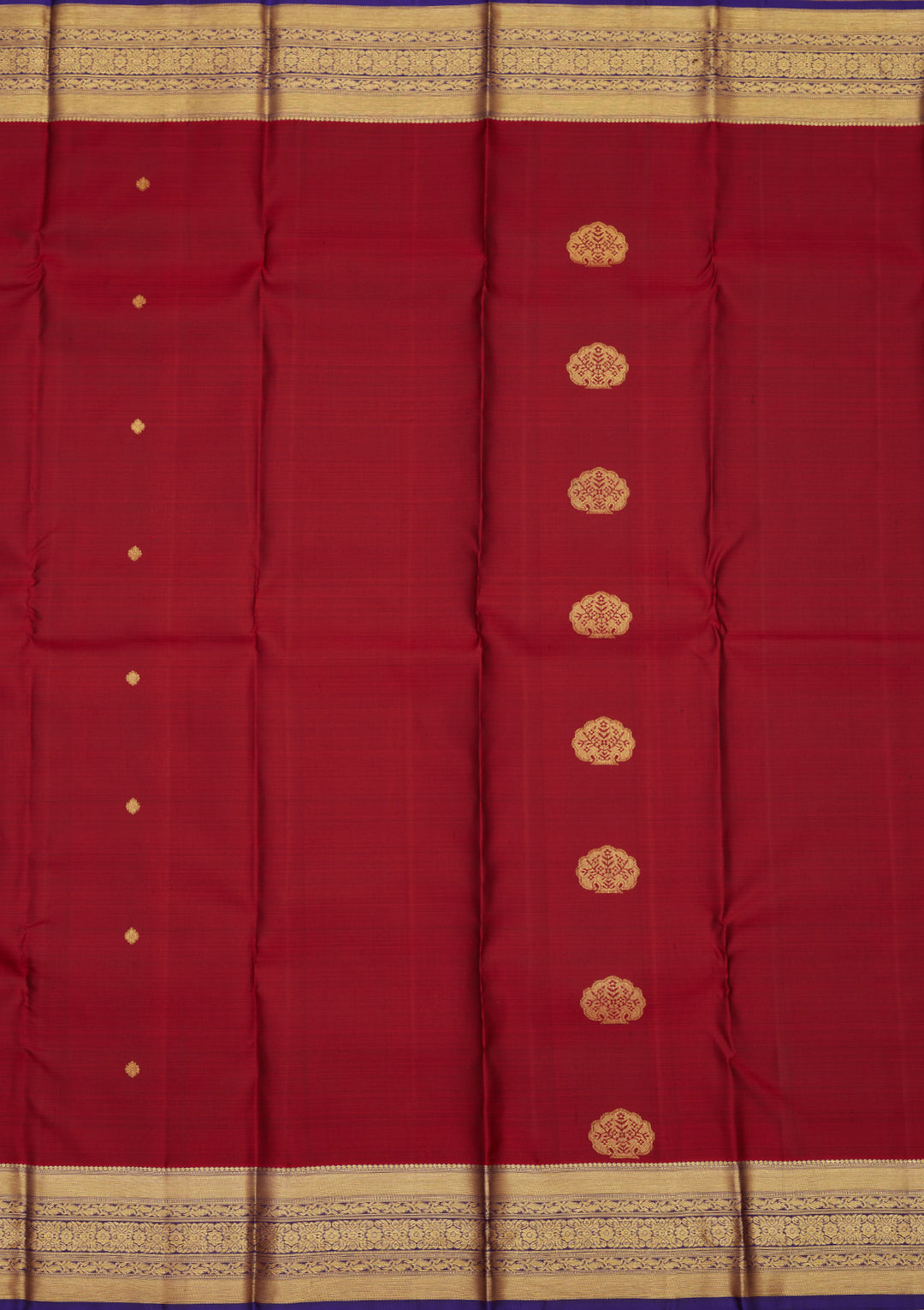 Maroon Zariwork Pure Silk Saree