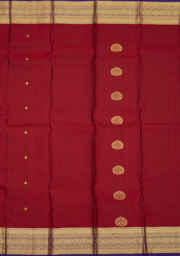 Maroon Zariwork Pure Silk Saree