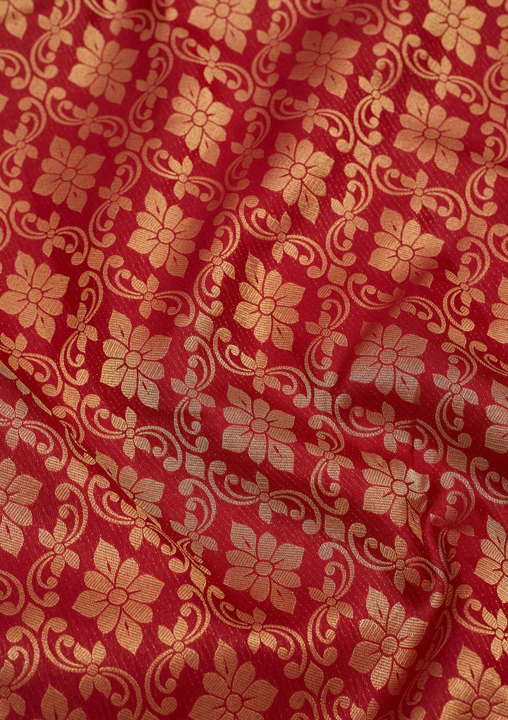 Maroon Zariwork Pure Silk Saree