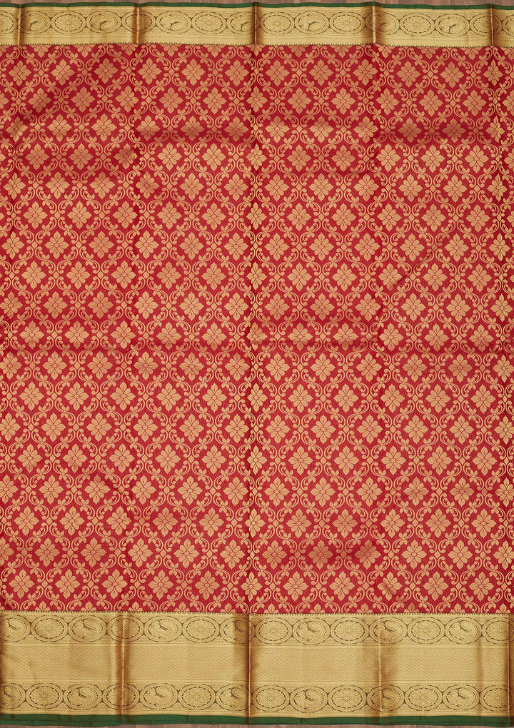 Maroon Zariwork Pure Silk Saree
