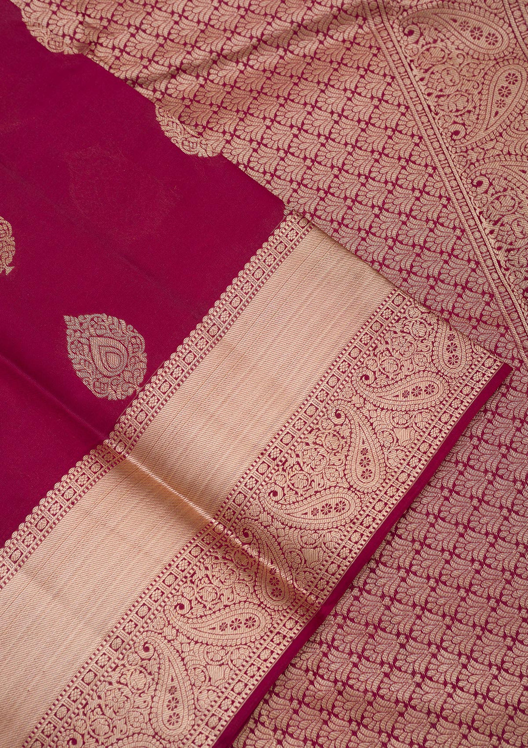 Maroon Zariwork Pure Silk Saree